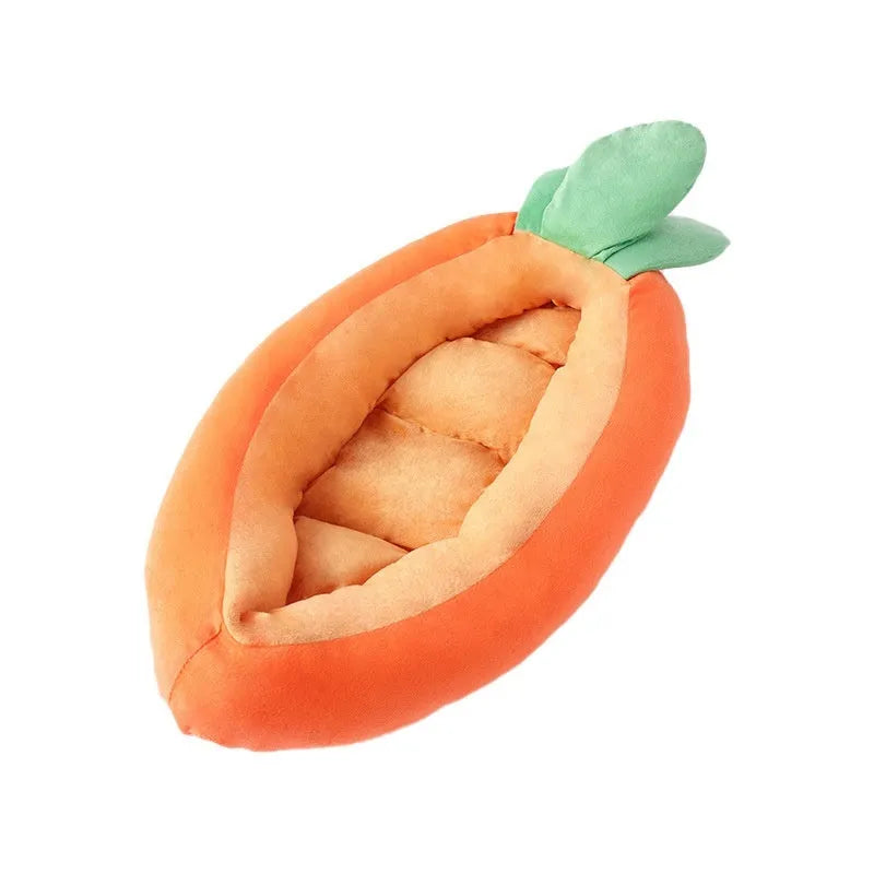 Carrot cartoon pattern dog mattress with removable cover in medium and large sizes