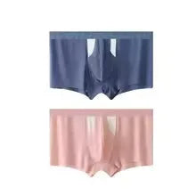 Ice silk double-layer breathable underwear shorts for men and women in assorted colours.