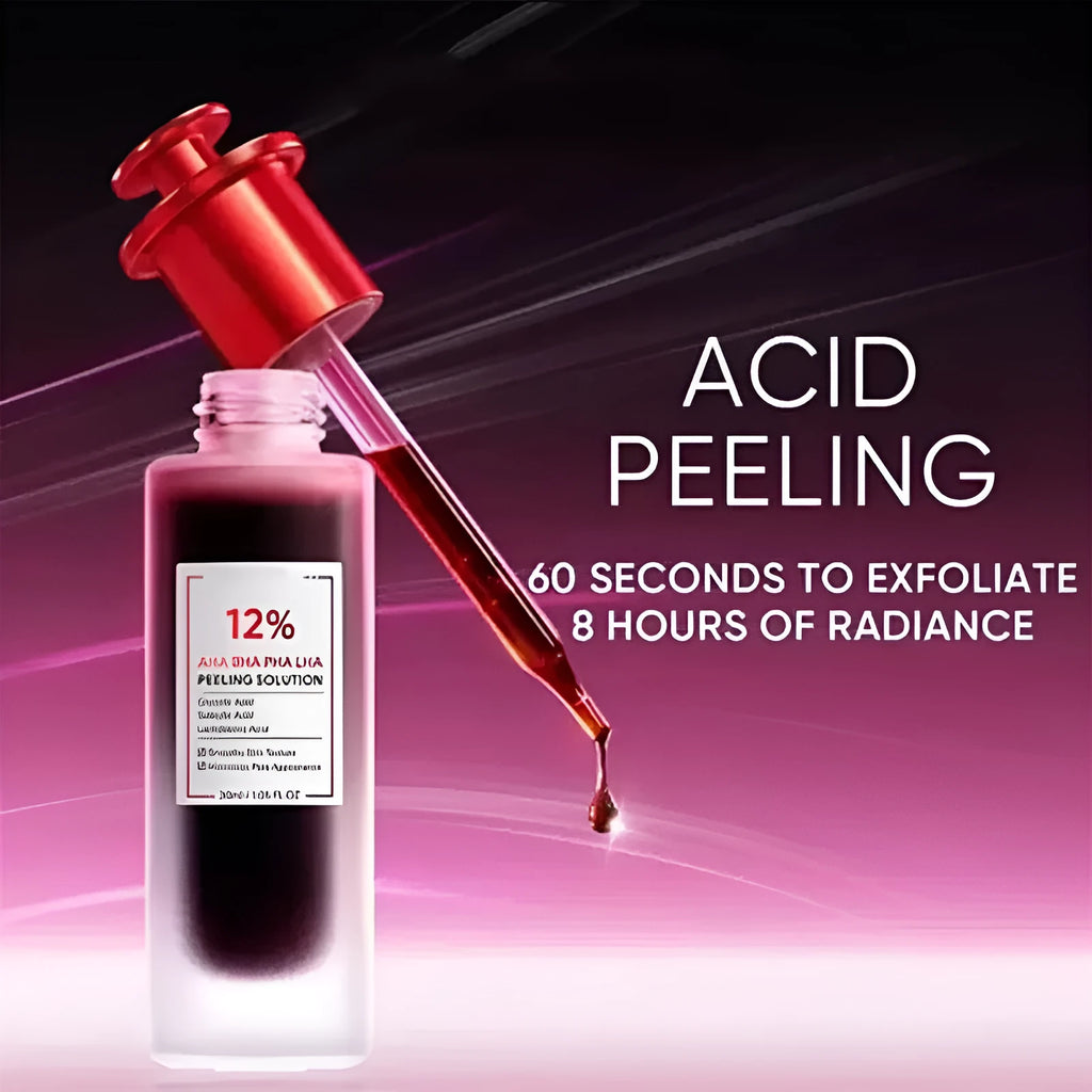 Facial exfoliating essence bottles: Type A 30ml and Type B 35ml colour-classified options