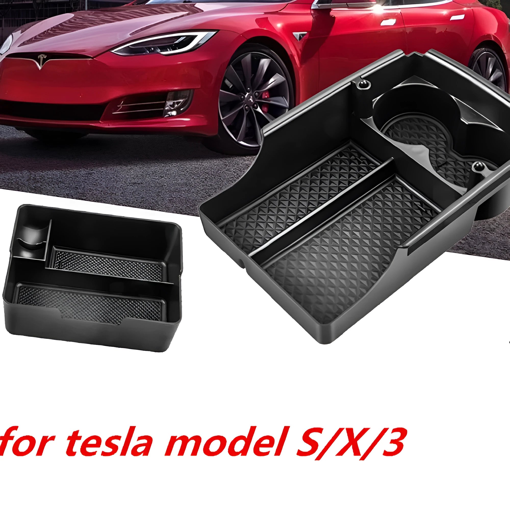 Tesla Model 3 Model X Model S centre console armrest plastic storage box retrofit accessory