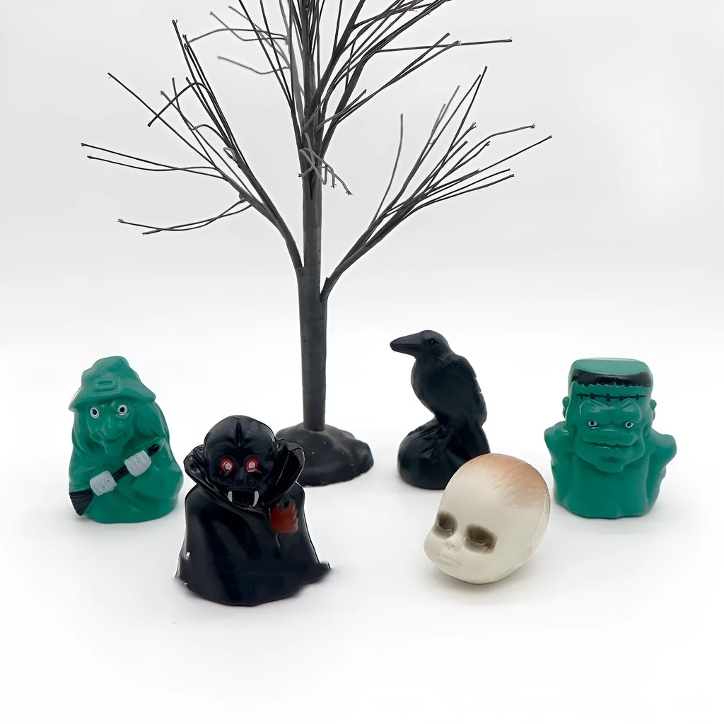 Plastic Halloween decorative ornament of a ghost head figure