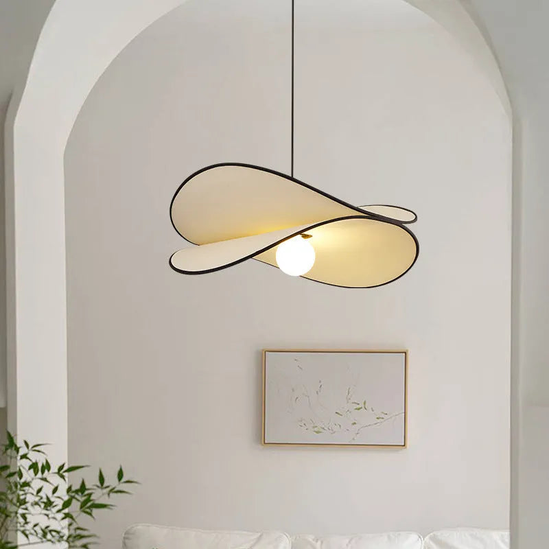 French style artistic fabric chandelier pendant light in modern simplicity design for bedroom ceiling