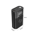 Wireless digital display car tyre inflator with multiple nozzle adaptors and LED light