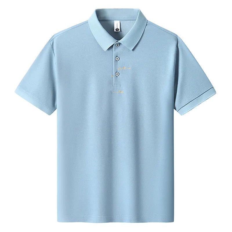 Men's loose fit casual cotton T-shirt with a printed letter design, shown in various colours.