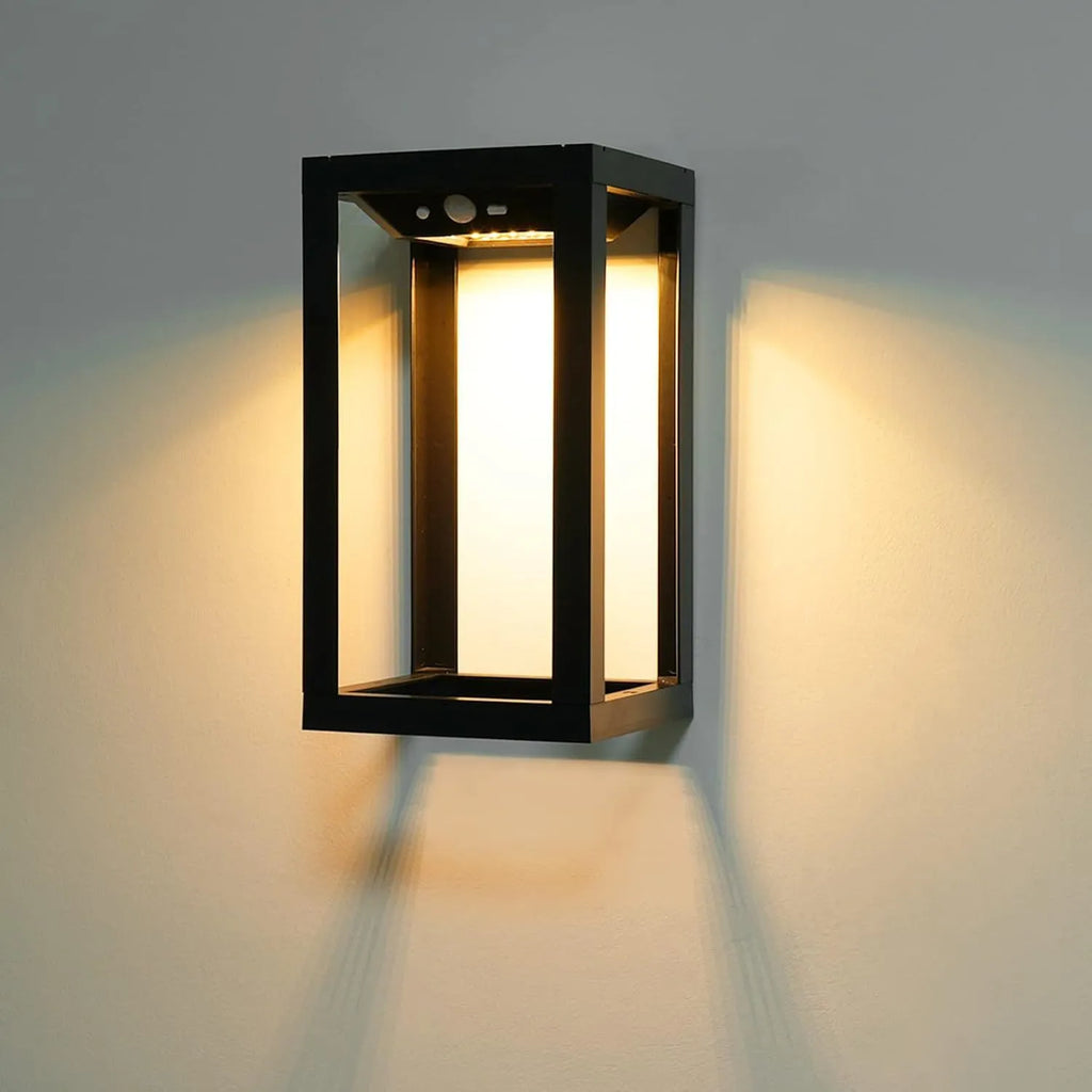 Modern Chinese outdoor solar wall lamp with IP65 waterproof rating for garden installation