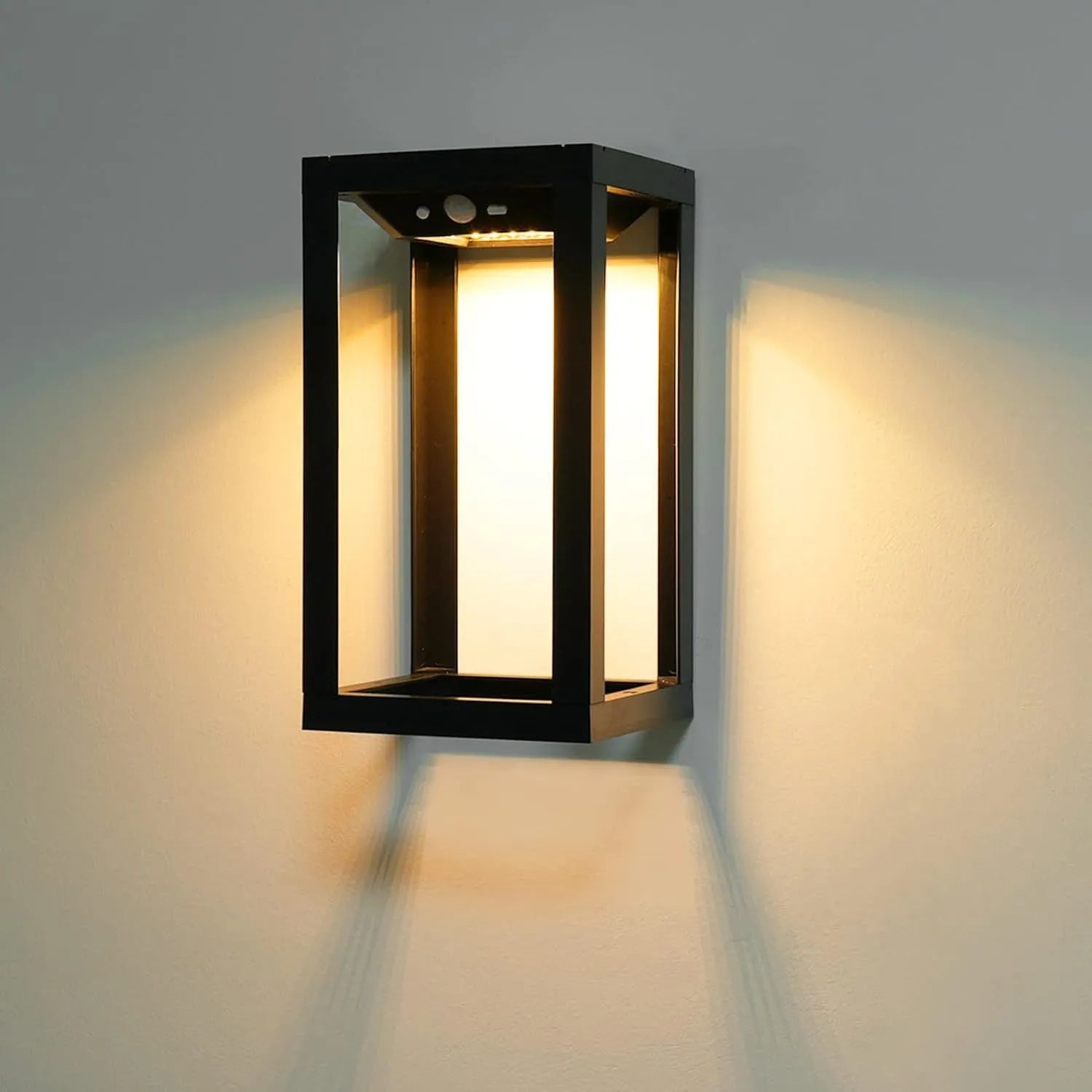 Modern Chinese outdoor solar wall lamp with IP65 waterproof rating for garden installation