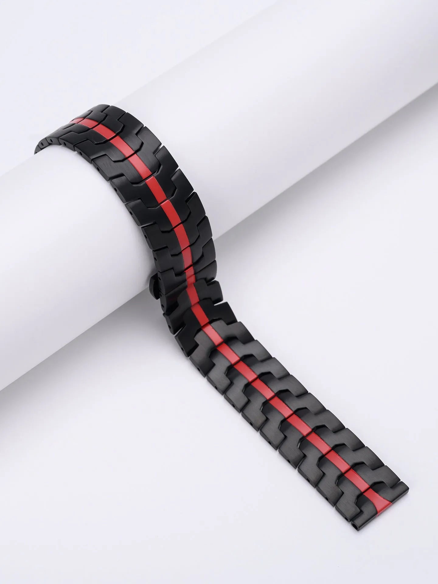 Stainless steel Samsung smartwatch replacement band in multiple metallic colours with universal 20mm and 22mm sizing