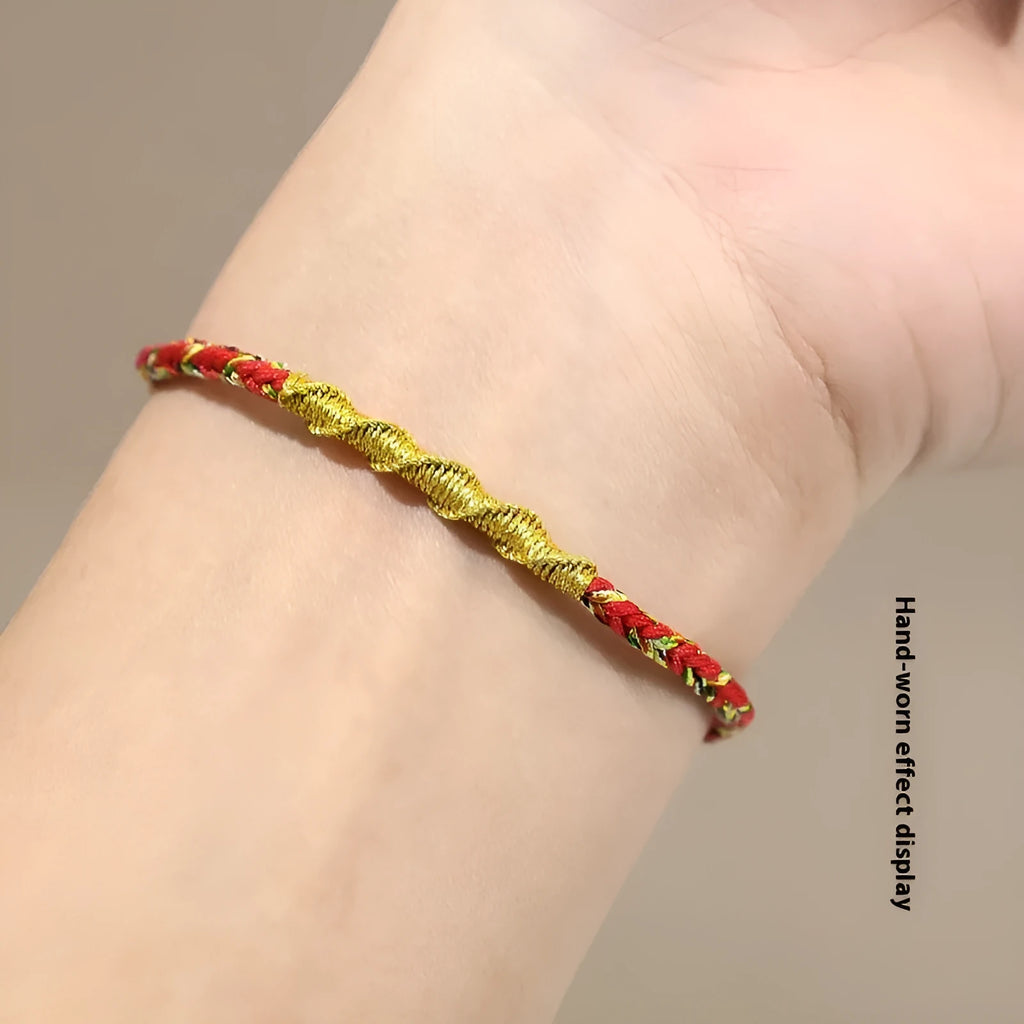 Hand-woven eight-strand colourful guardian strap bracelet with flexible wire and zodiac specific colours