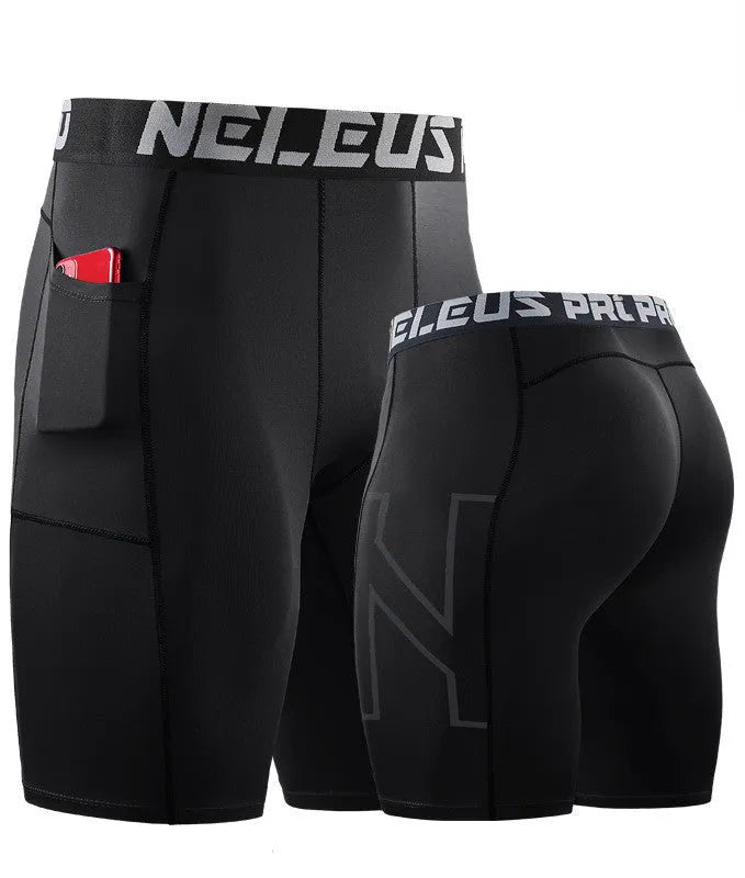 Men's black milk silk polyester summer shorts for running and fitness activities