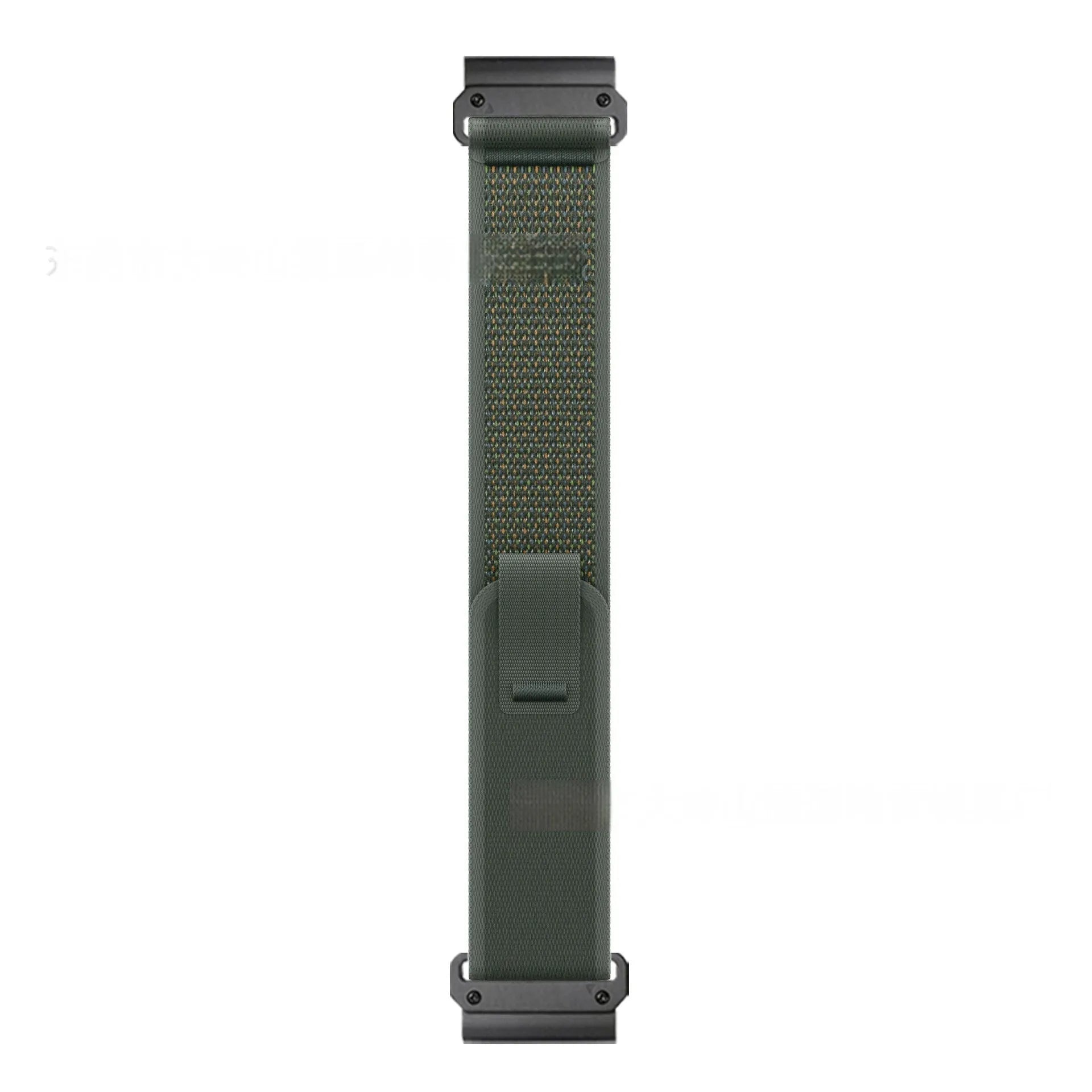 High Shan Ye quick-release nylon loop watch strap in black and grey colour option 22mm width