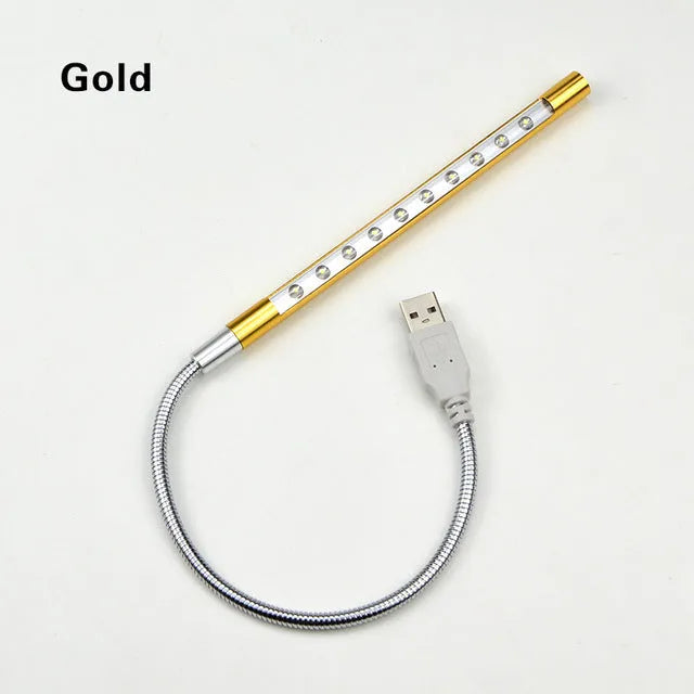 Spiral USB LED night light with aluminium alloy shade in multiple colour options