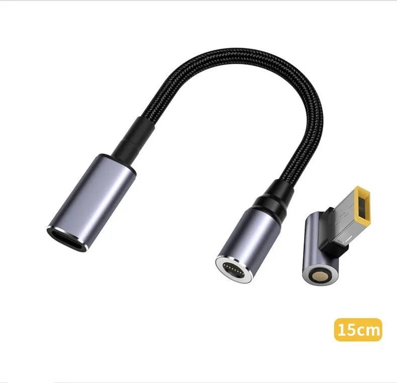 Lenovo Type-C square port magnetic charging cable with 1.8m length showing magnetic connector detail