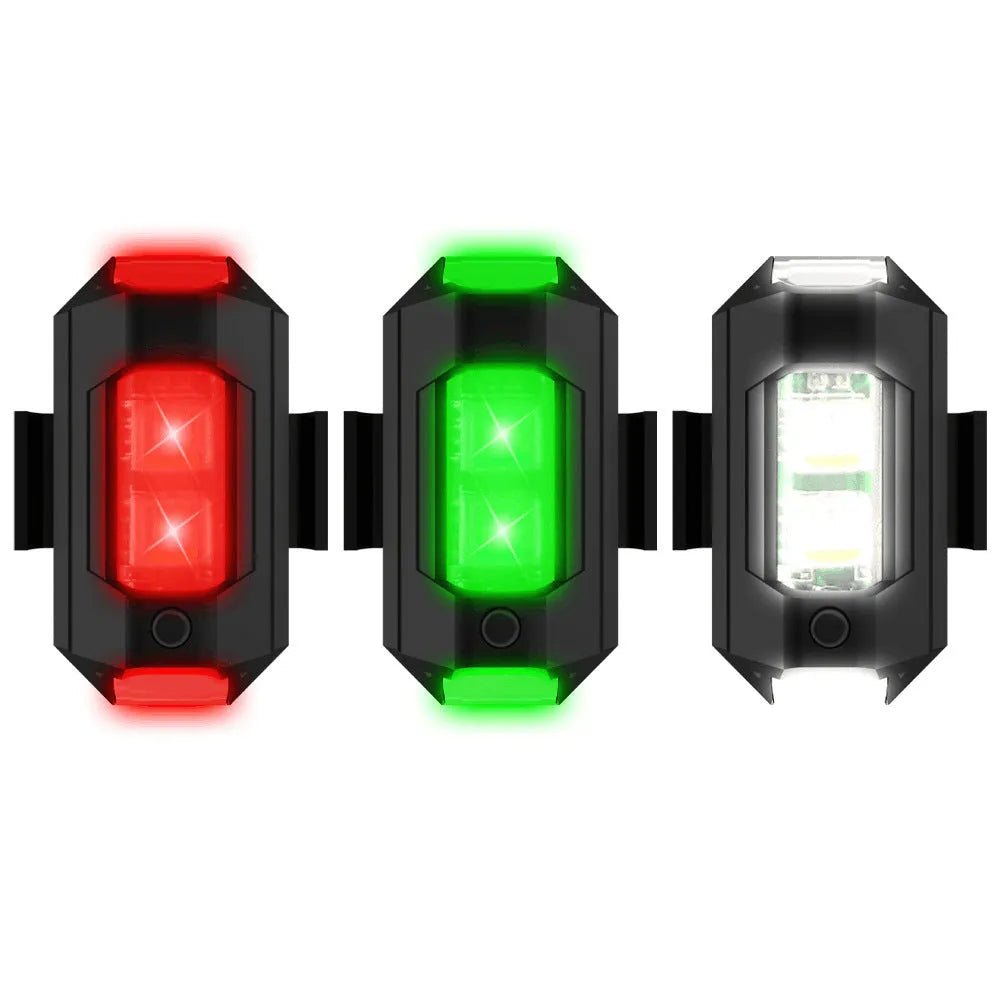 Drone signal light with 7-colour RGB strobe illumination and mounting accessories