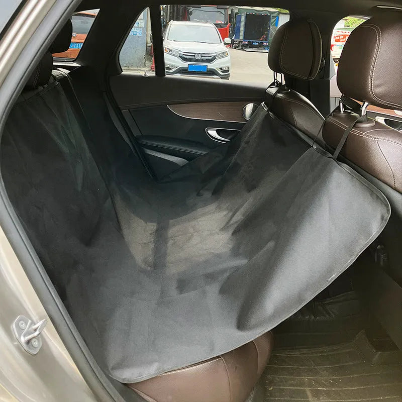 Water resistant cloth car pet mat for rear seat protection with dog footprint design