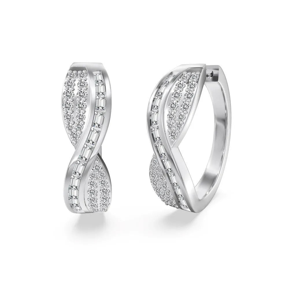 Pair of S925 sterling silver stud earrings gold finish 6.6mm by 23.5mm
