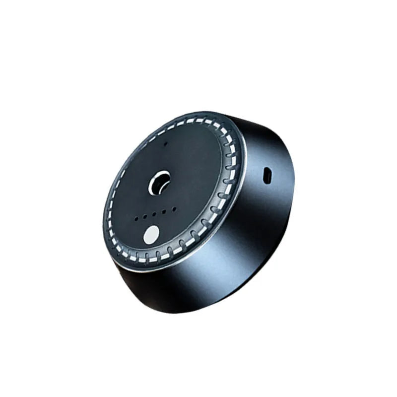 Black metal USB rechargeable smart car aroma diffuser with timer display