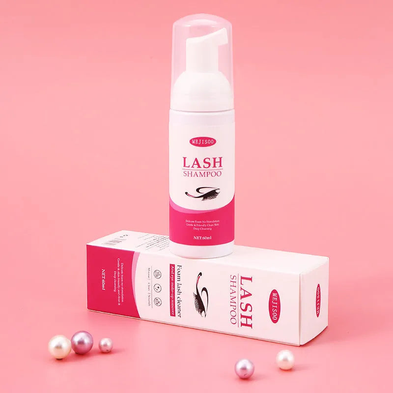 60ml Lash Shampoo Mousse tube for eyelash cleaning and extension maintenance