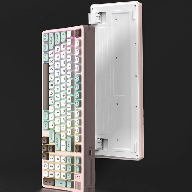 Plastic desktop computer keyboard with ABS construction in four colour options