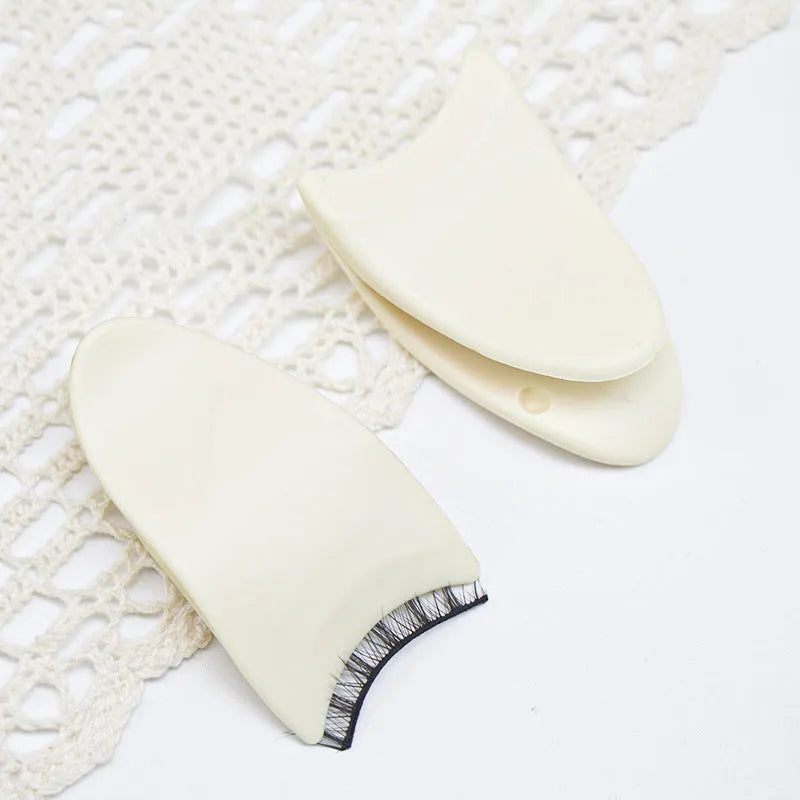 Offwhite plastic mini false eyelash tweezer tool for precise lash application and removal