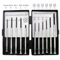 TH-6177 11-piece clock repair screwdriver set with cross-head and flat-head tools.