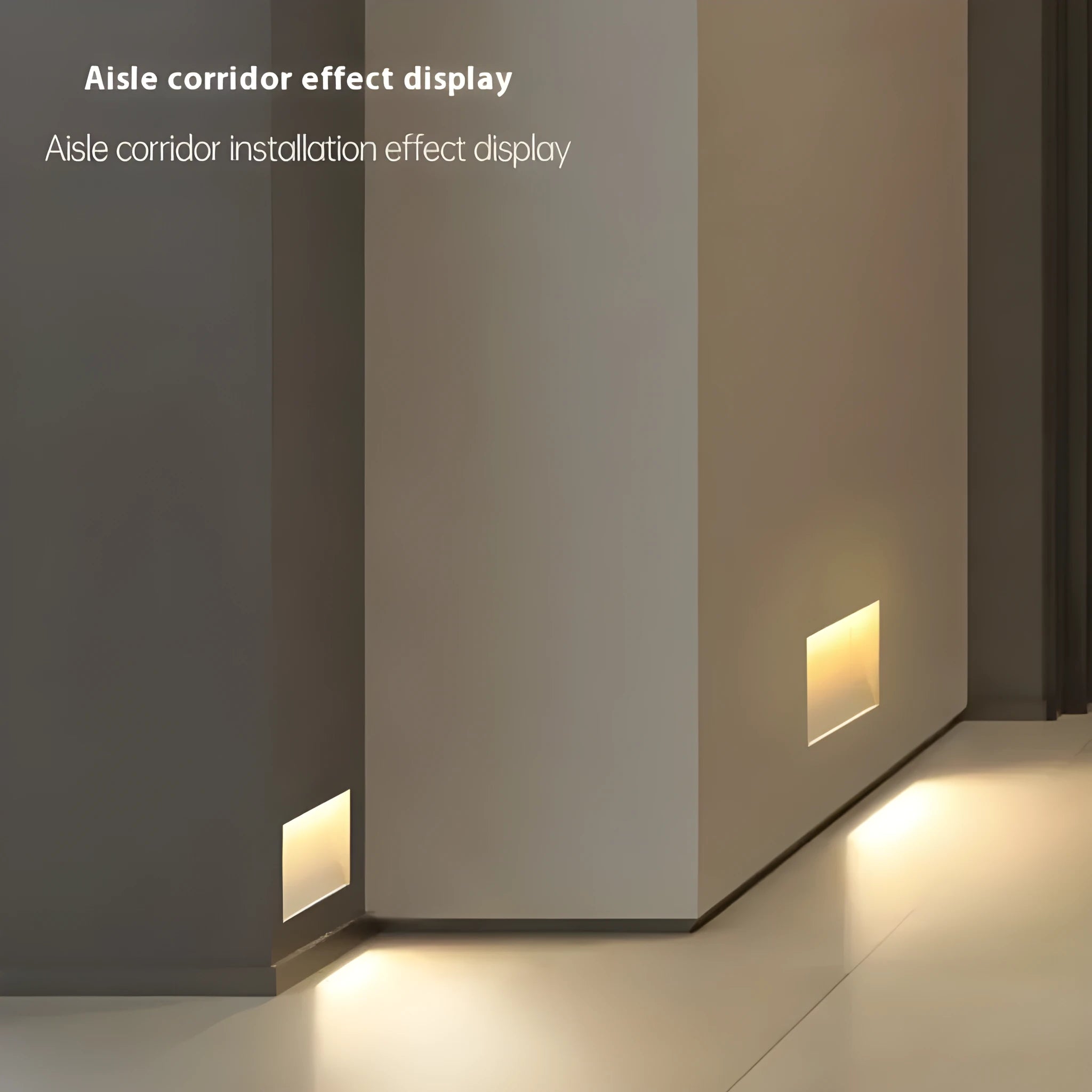 Frameless embedded LED induction floor lamp in sand black finish with aluminium alloy housing and motion sensor