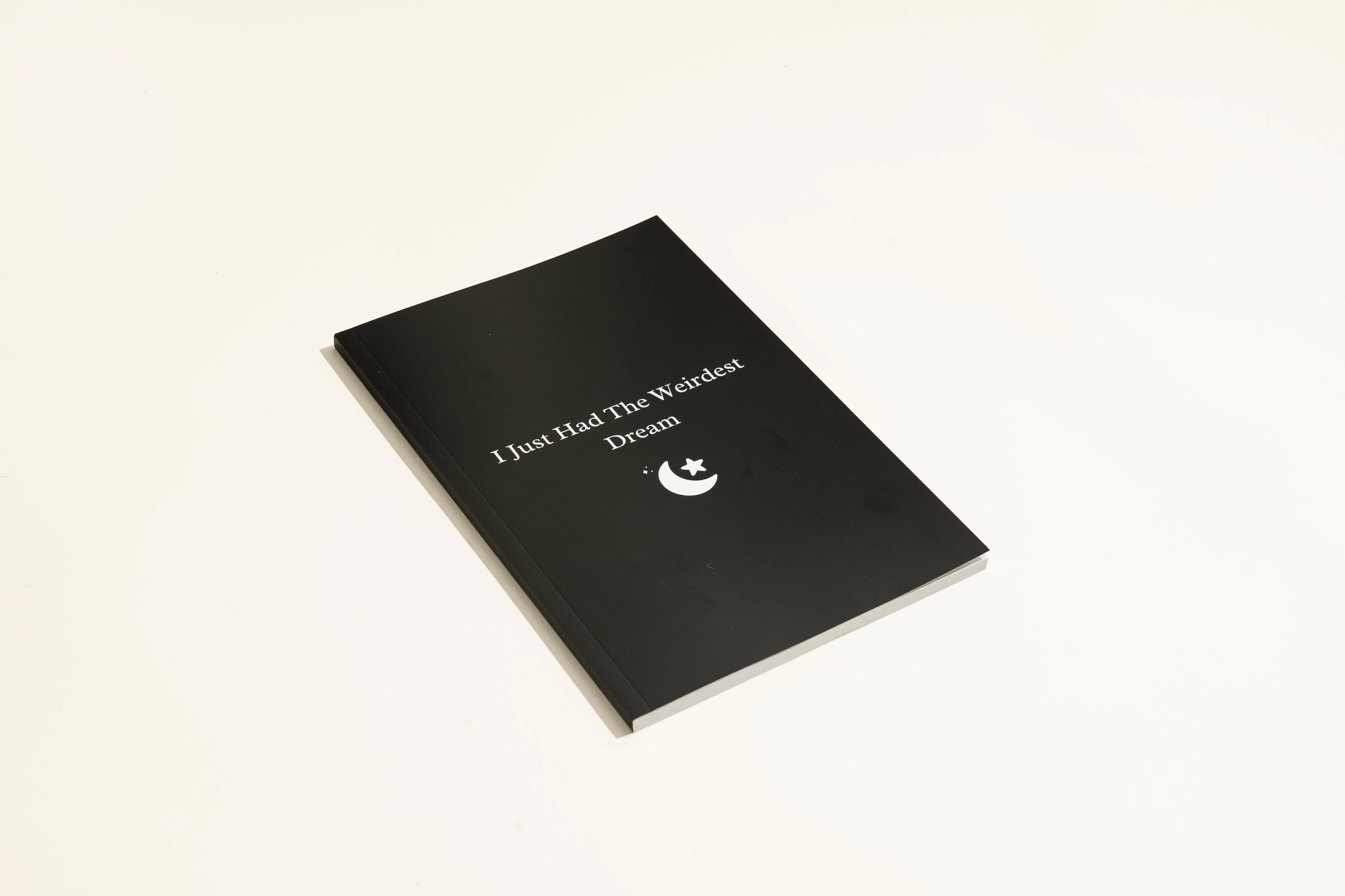Black dream journal notebook with soft touch cover and business simplicity design for personal writing
