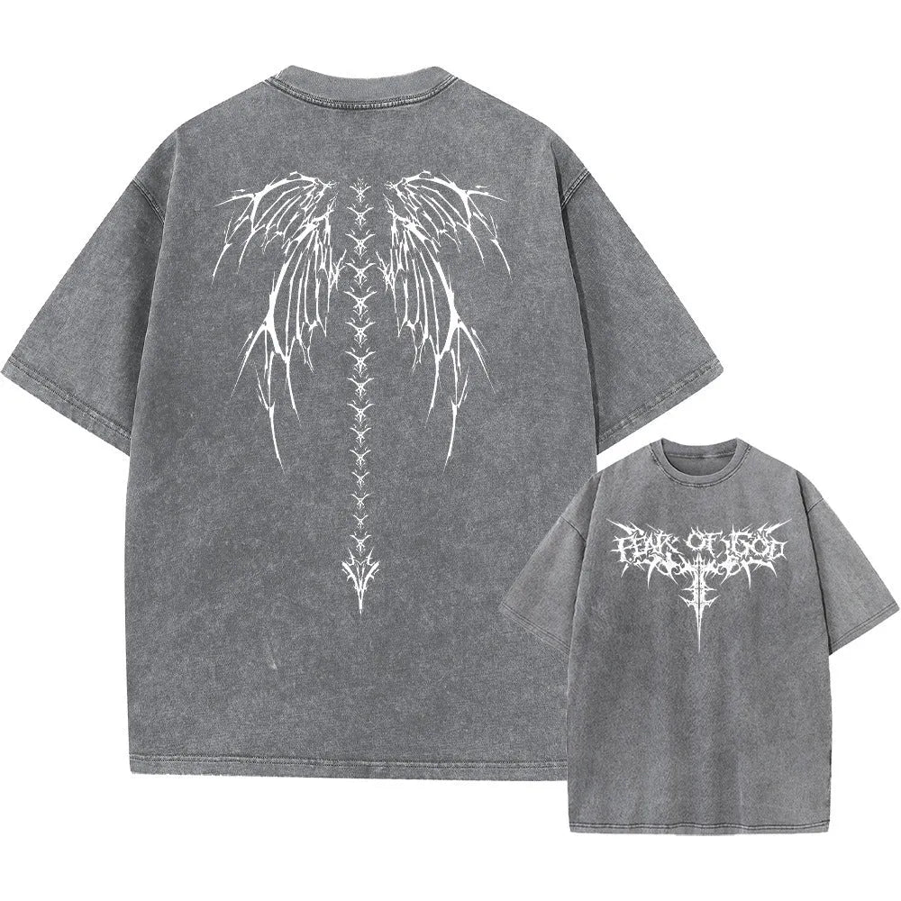 Men's oversized cotton t-shirt with drop shoulder sleeves in solid colour