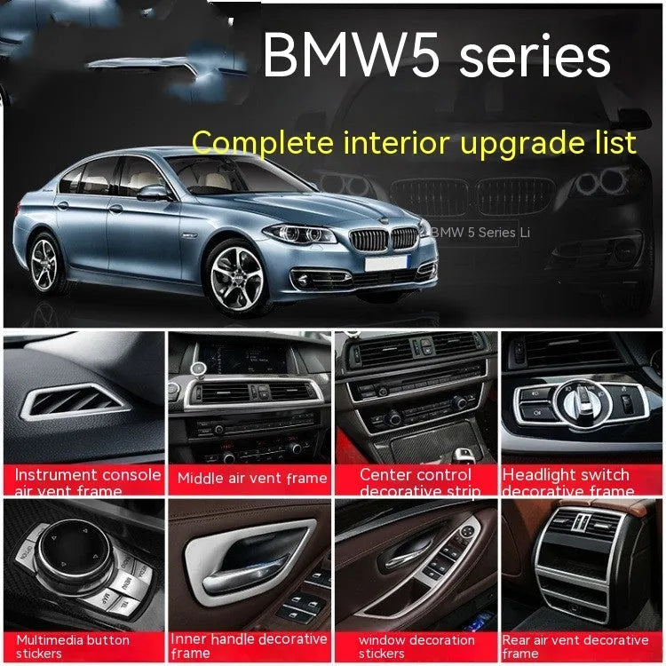 BMW 5 Series F10/F18 interior door handle decorative trim kit with four clip-on pieces