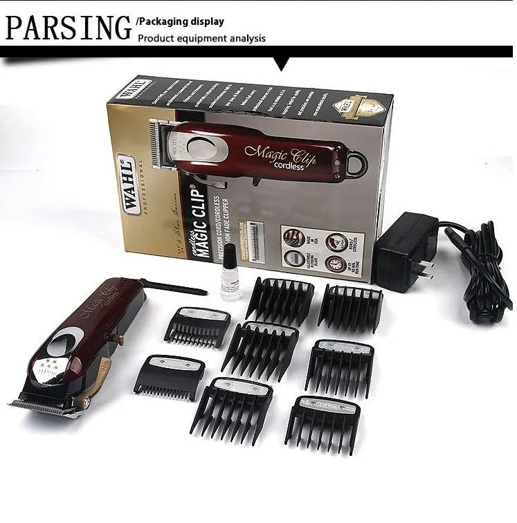 Charging hair clipper set with stainless steel cutter head for adults and children
