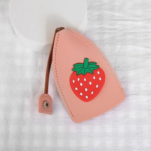 Colourful cartoon pull-out key case for car keys with PU leather construction