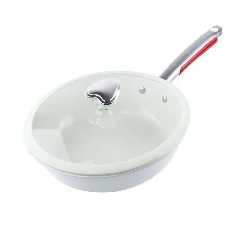 28cm ceramic non-stick stir fry pan with glass lid