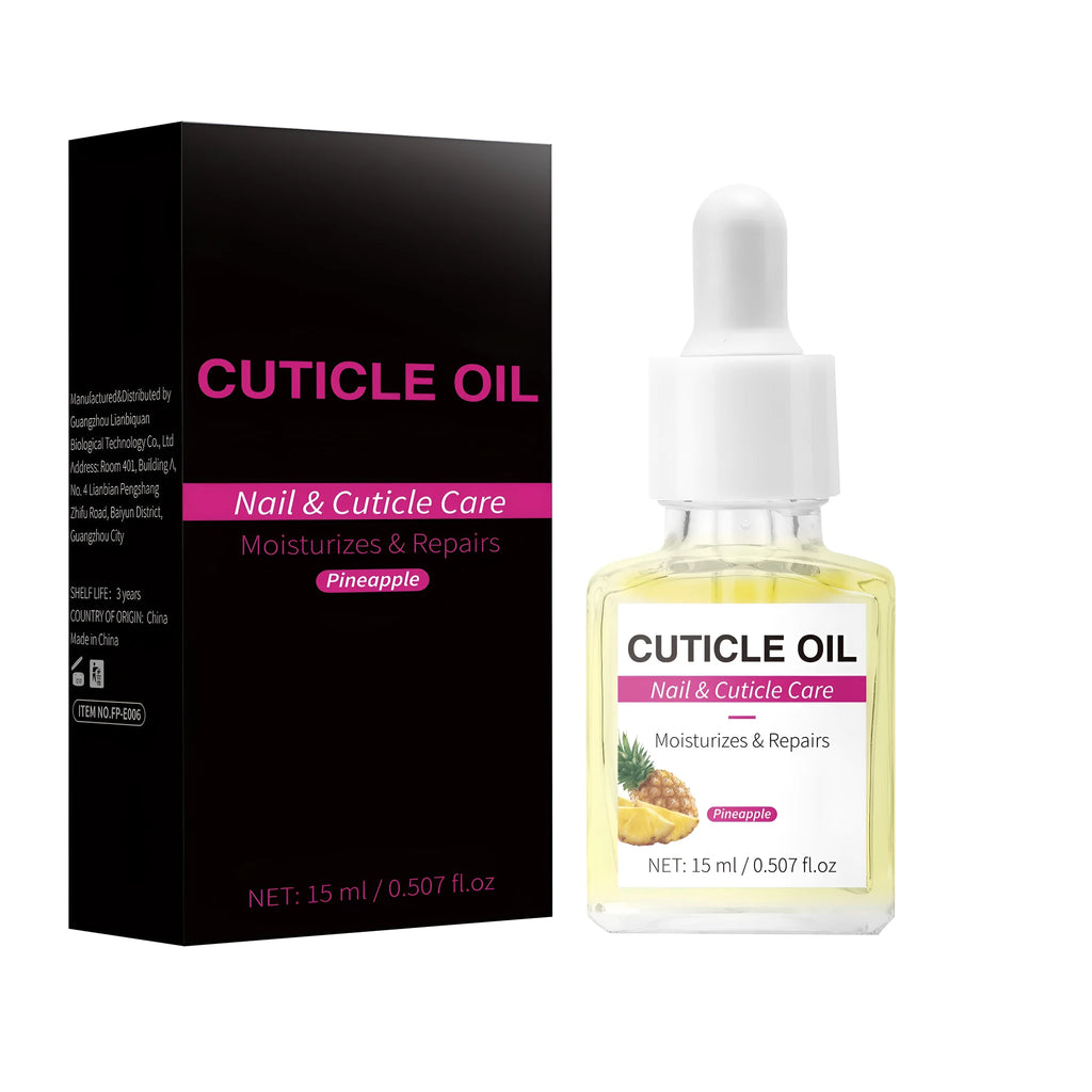 15ml bottle of moisturising nail cuticle oil for cleaning and softening nails