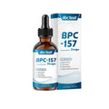 60ml muscle recovery energy supplement drops bottle with dropper containing mint leaf and traditional Chinese medicine extract