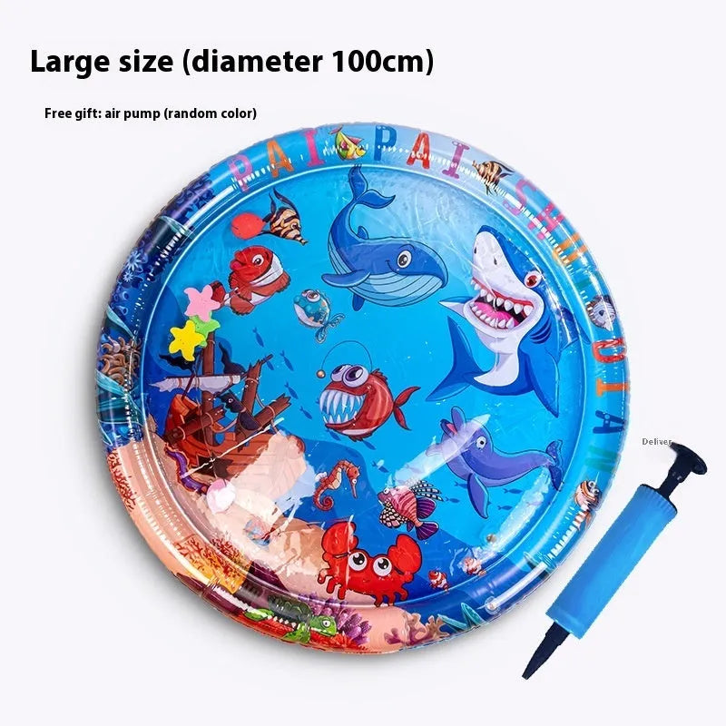 PVC inflatable pet water cooling mattress with dolphin design