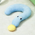Blue and yellow 62cm by 39cm pet pillow for cats and dogs on light background