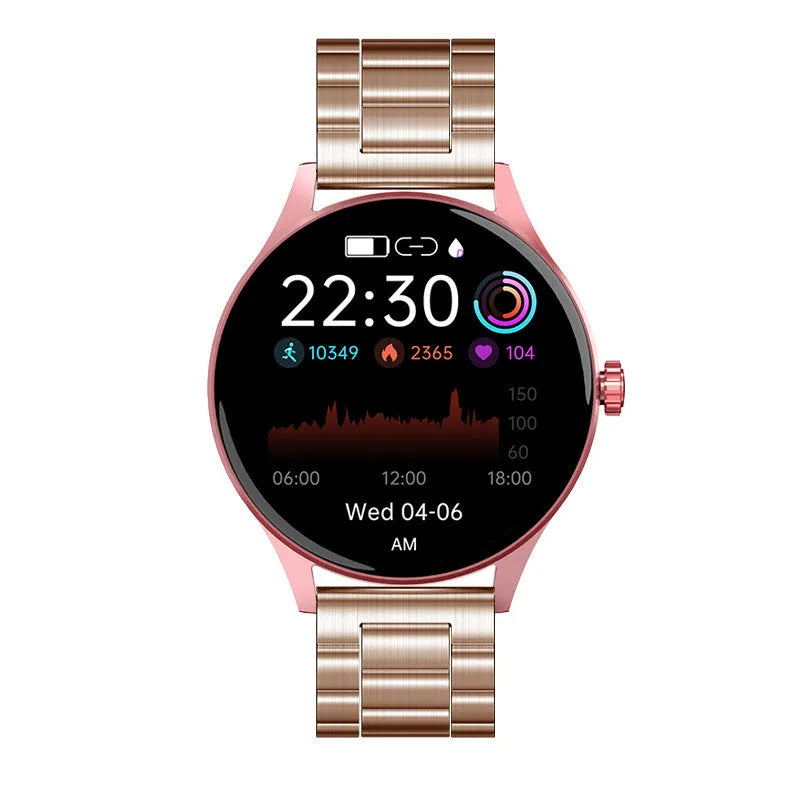 46mm smart watch with blood sugar monitoring and heart rate tracking on wrist