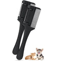 Pet grooming razor comb with comb teeth and adjustable blade for dog and cat hair trimming