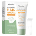 Aloe Vera moisturizing hair removal cream tube on white background