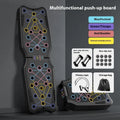 ABS plastic push up support plate fitness equipment on a floor, shown in available colour options.