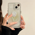 Tulip TPU all-inclusive shockproof phone case for iPhone in Gradient Rose and Tulip colours