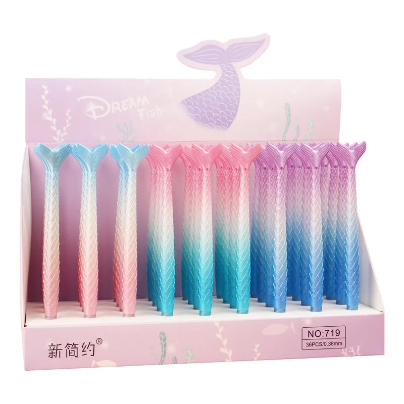 Mermaid pen with 0.38mm fine metal tip and plastic shell in random ink colour