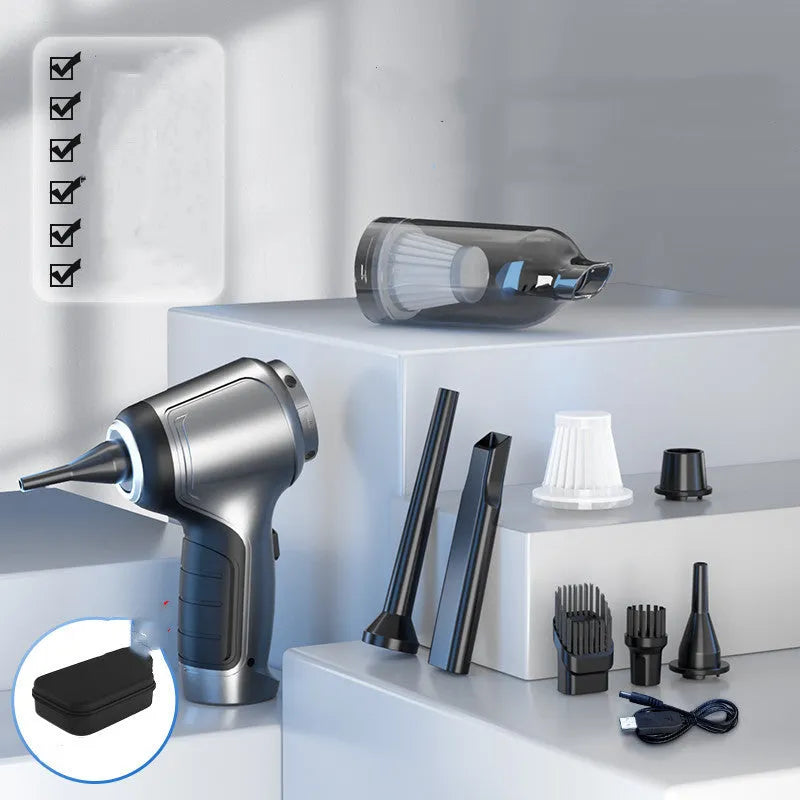 Handheld car vacuum cleaner with brushless motor and EVA storage bag