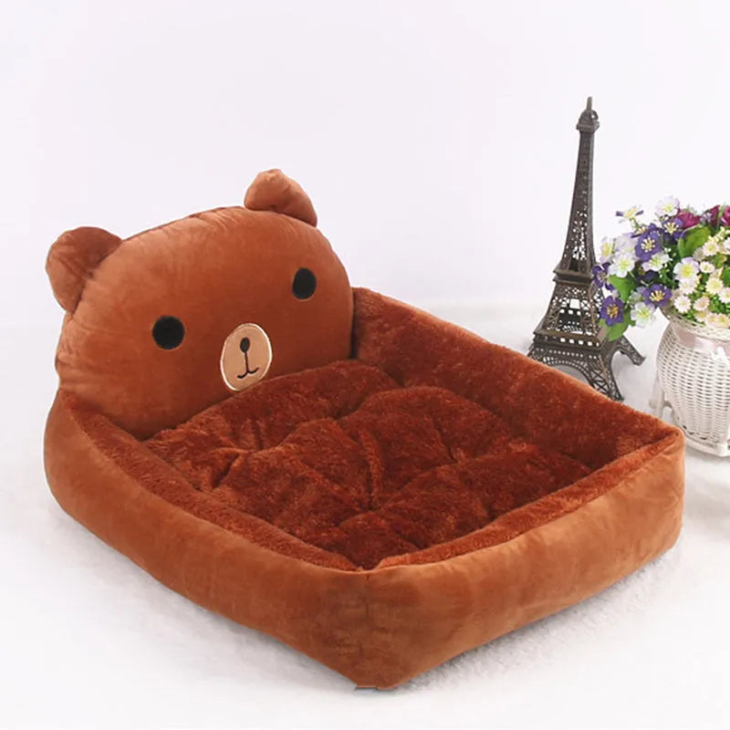 Cartoon-style washable pet bed sofa for small dogs and cats in multiple colours