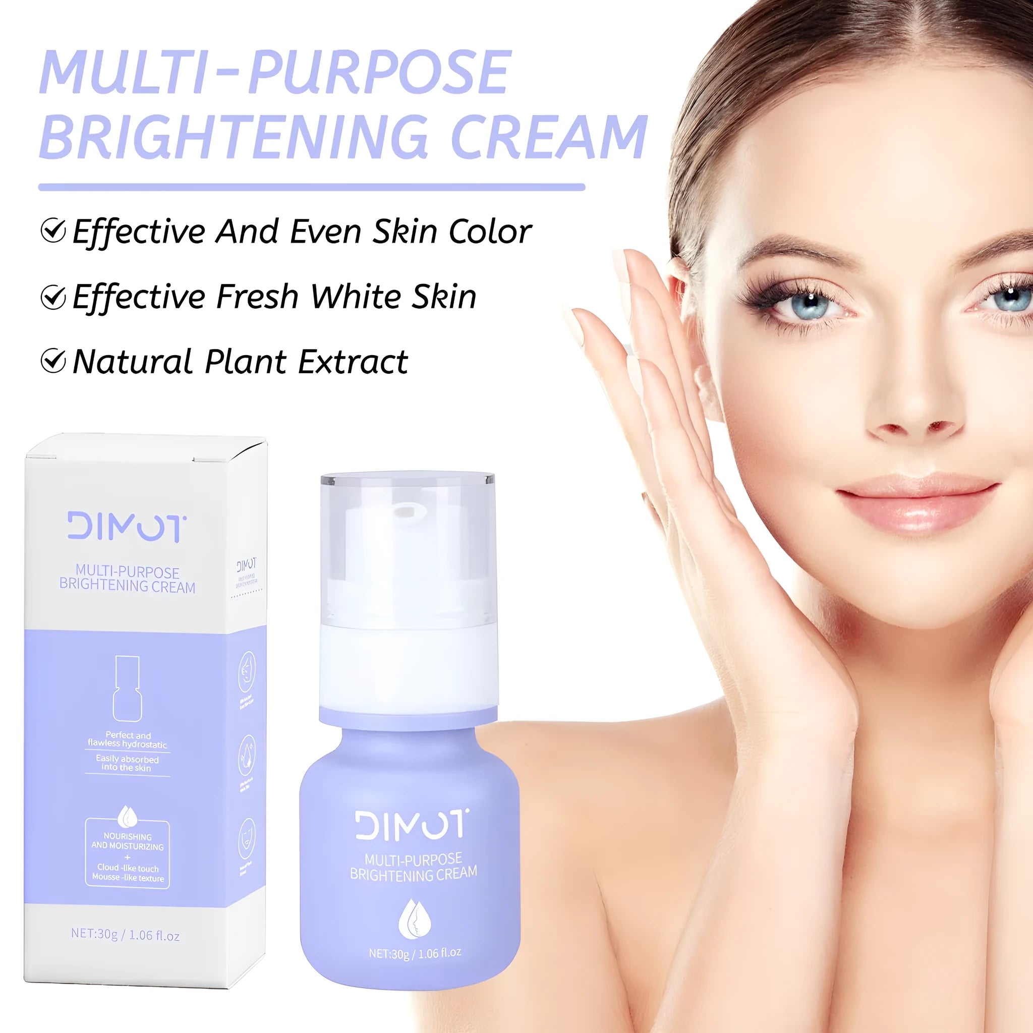 30ml tube of make-up primer moisturising cream for gentle pre-foundation skin care.