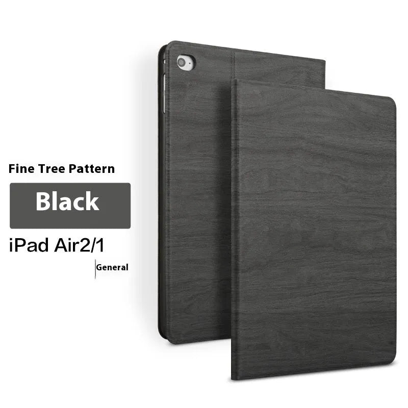 Sapphire blue imitation leather protective cover for iPad with built-in sleep bracket stand.