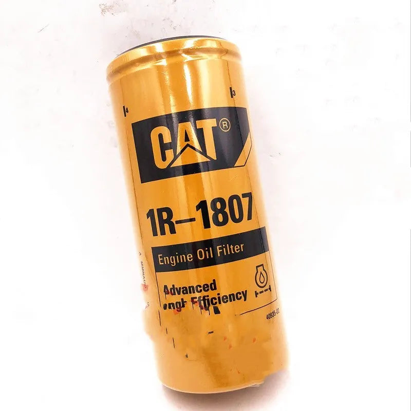 Yellow Caterpillar machinery fuel water separator filter element measuring 262mm tall