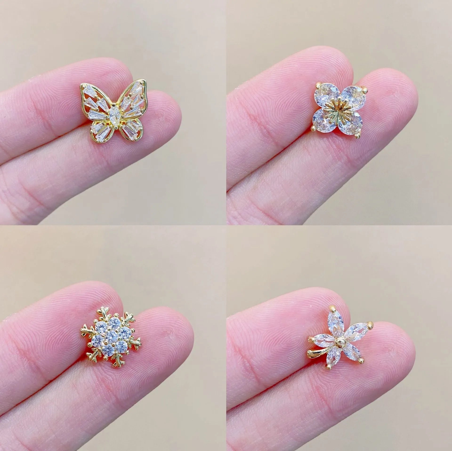 Japanese cute geometric copper brooch pin for women's clothing decoration