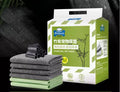 Pack of thickened absorbent dog urine pads showing size options and variant types like bamboo charcoal and lemon scent.