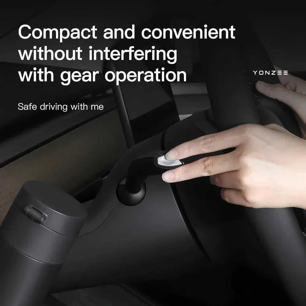 Plastic dashboard cup holder for left-hand drive Tesla Model 3 and Model Y vehicles
