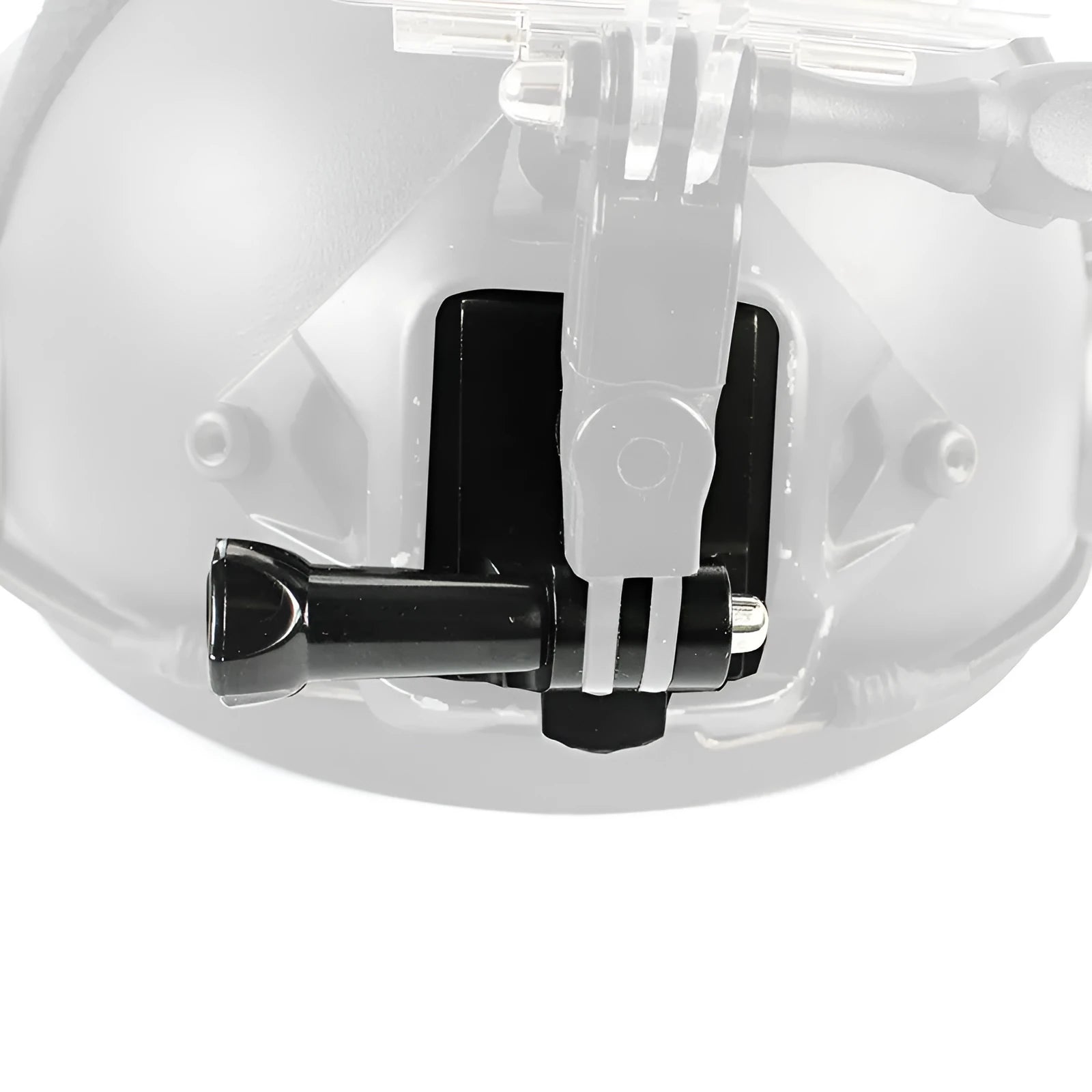 Black helmet holder extension rod with quick release bracket for GoPro Hero 3 and Hero 4 cameras